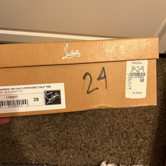 ✨Authentic✨ Christian Louboutin Black Patent Highness Open Toe Platform Heels - Picture 10 of 10